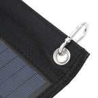 4W 2 Fold Solar Panels Portable High Conversion Efficiency Polysilicon Mobile Power with Climbing Buckle for Automobile