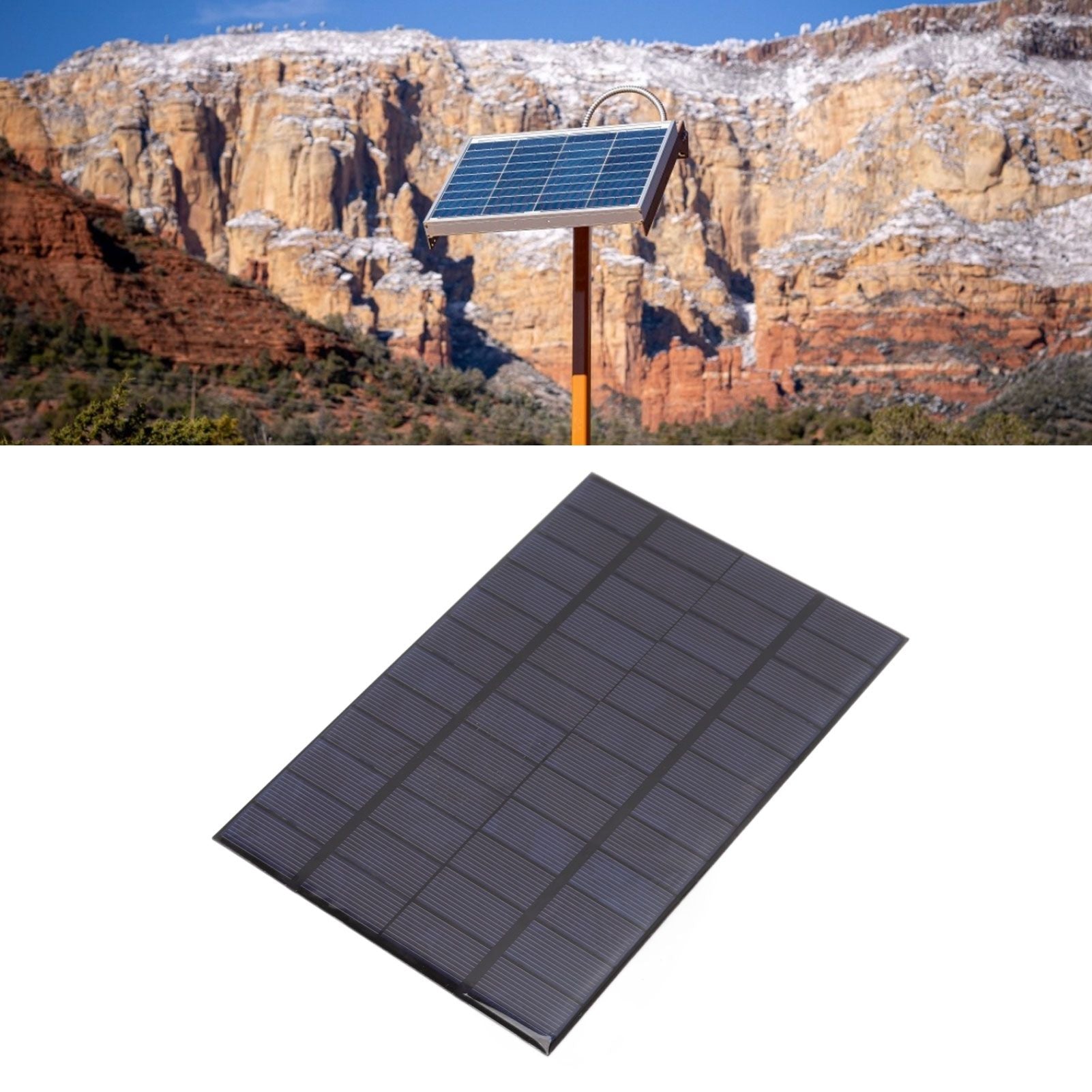 12V 4.2W Mini Epoxy Solar Panel Polysilicon Solar Cell Battery Charger Panel DIY Solar Panel Module for Cellphone