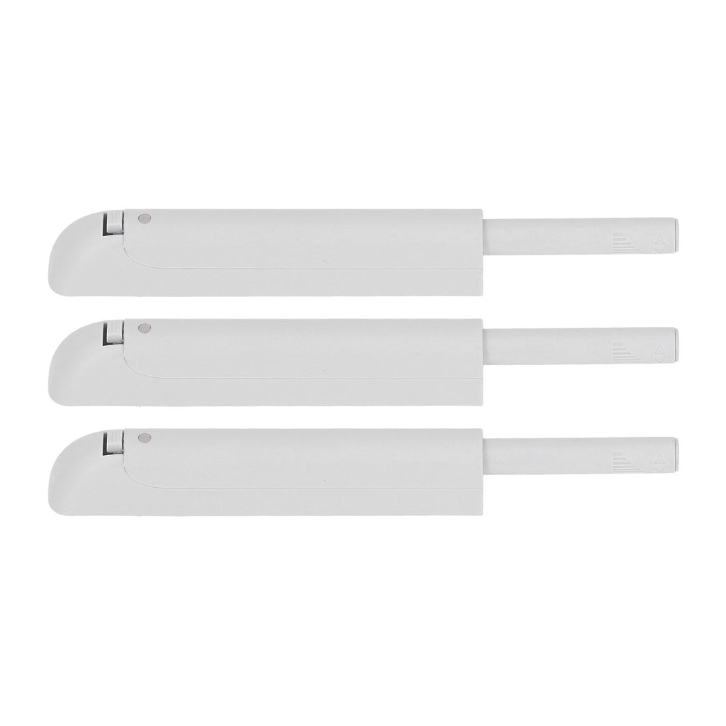 3Pcs Push Latch Widely Used Oxidation Resistant Door Latch Damper for Cabinet Door Closet Gray