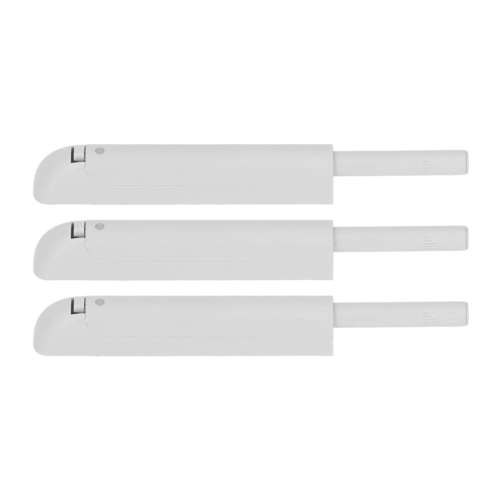 3Pcs Push Latch Widely Used Oxidation Resistant Door Latch Damper for Cabinet Door Closet Gray