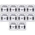 2 Set Floor Sticker Floor Distancing Signs Marker Warning Decal for Mall School Public Area