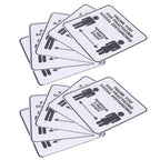 2 Set Floor Sticker Floor Distancing Signs Marker Warning Decal for Mall School Public Area