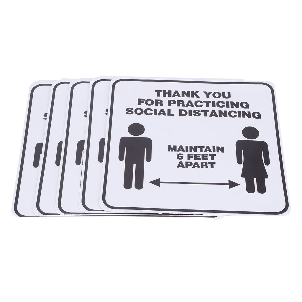 2 Set Floor Sticker Floor Distancing Signs Marker Warning Decal for Mall School Public Area