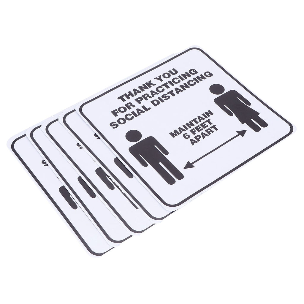 2 Set Floor Sticker Floor Distancing Signs Marker Warning Decal for Mall School Public Area