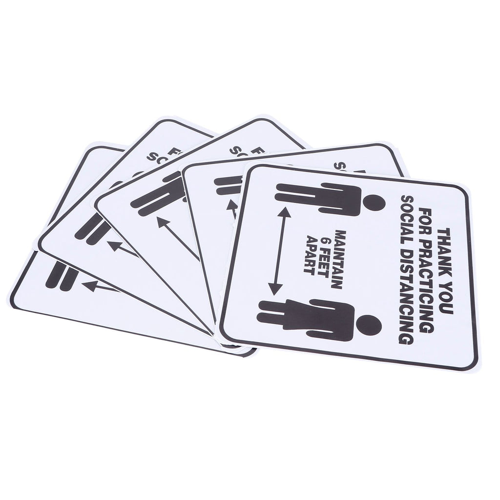 2 Set Floor Sticker Floor Distancing Signs Marker Warning Decal for Mall School Public Area