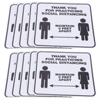 2 Set Floor Sticker Floor Distancing Signs Marker Warning Decal for Mall School Public Area