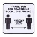 2 Set Floor Sticker Floor Distancing Signs Marker Warning Decal for Mall School Public Area