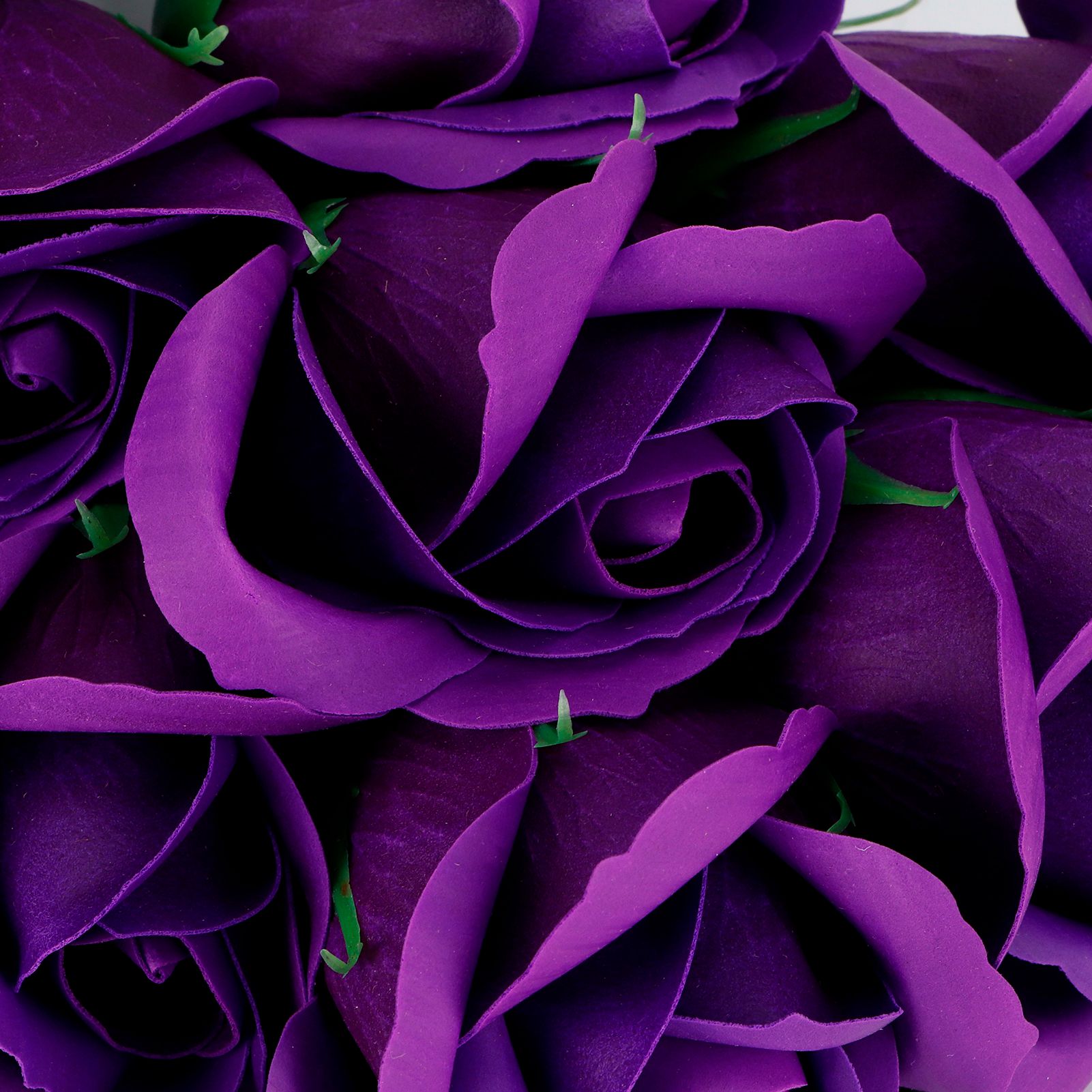 Rose Bouquet Artificial Fake Soap Flower Bunch for Wedding Ceremony Valentine's Day GiftPurple