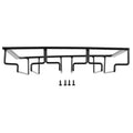 Wine Glass Rack Under Cabinet Stemware Holder Storage Hanger Metal Organizer for Bar Kitchen3 Slot 30x22.5cm Black