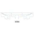 Wine Glass Rack Under Cabinet Stemware Holder Storage Hanger Metal Organizer for Bar Kitchen3 Slot 30x22.5cm White