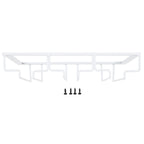 Wine Glass Rack Under Cabinet Stemware Holder Storage Hanger Metal Organizer for Bar Kitchen3 Slot 30x22.5cm White