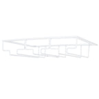 Wine Glass Rack Under Cabinet Stemware Holder Storage Hanger Metal Organizer for Bar Kitchen3 Slot 30x22.5cm White
