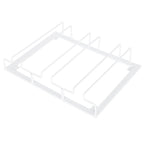 Wine Glass Rack Under Cabinet Stemware Holder Storage Hanger Metal Organizer for Bar Kitchen3 Slot 30x22.5cm White