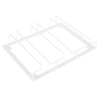 Wine Glass Rack Under Cabinet Stemware Holder Storage Hanger Metal Organizer for Bar Kitchen3 Slot 30x22.5cm White