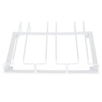Wine Glass Rack Under Cabinet Stemware Holder Storage Hanger Metal Organizer for Bar Kitchen3 Slot 30x22.5cm White
