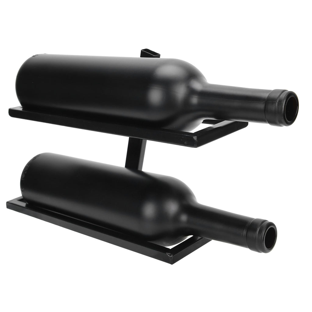 Wall Mounted Red Wine Bottle Holder Rack Storage Shelf for Household Kitchen Bar Decor2 Bottle