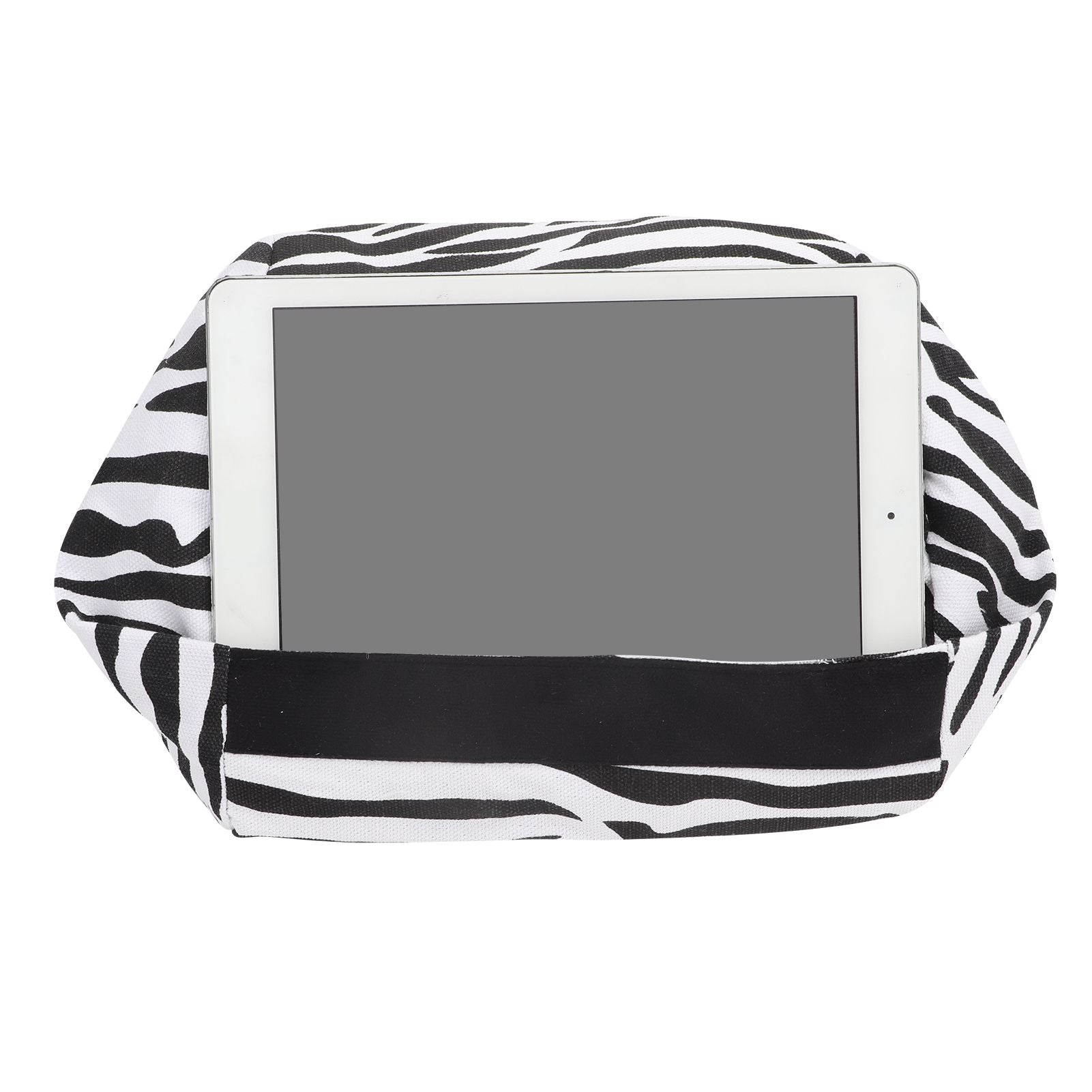 Portable Tablet Cushion Printed Canvas Reading Bracket Pillow Holder for Smartphone BooksStripe Style