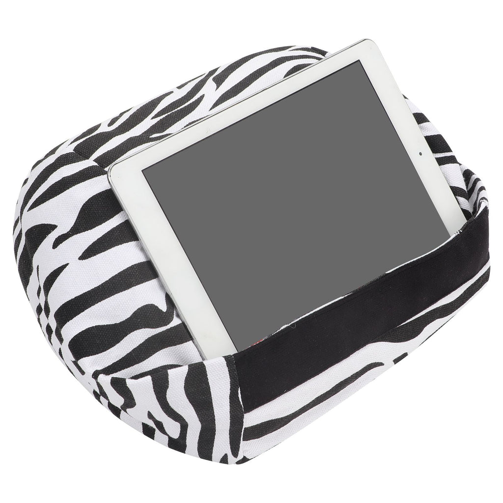 Portable Tablet Cushion Printed Canvas Reading Bracket Pillow Holder for Smartphone BooksStripe Style