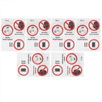 6PCS Caution Notice English Reminder Slogan Wall Sticker Sign for Hospital Company School