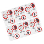 6PCS Caution Notice English Reminder Slogan Wall Sticker Sign for Hospital Company School