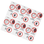 6PCS Caution Notice English Reminder Slogan Wall Sticker Sign for Hospital Company School