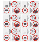 6PCS Caution Notice English Reminder Slogan Wall Sticker Sign for Hospital Company School
