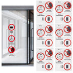 6PCS Caution Notice English Reminder Slogan Wall Sticker Sign for Hospital Company School