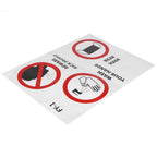 6PCS Caution Notice English Reminder Slogan Wall Sticker Sign for Hospital Company School