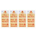 4PCS Warning Signs Wall Sticker Caution Warning Decals DIY Kitchen Shop Window Decor