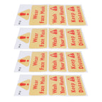 4PCS Warning Signs Wall Sticker Caution Warning Decals DIY Kitchen Shop Window Decor