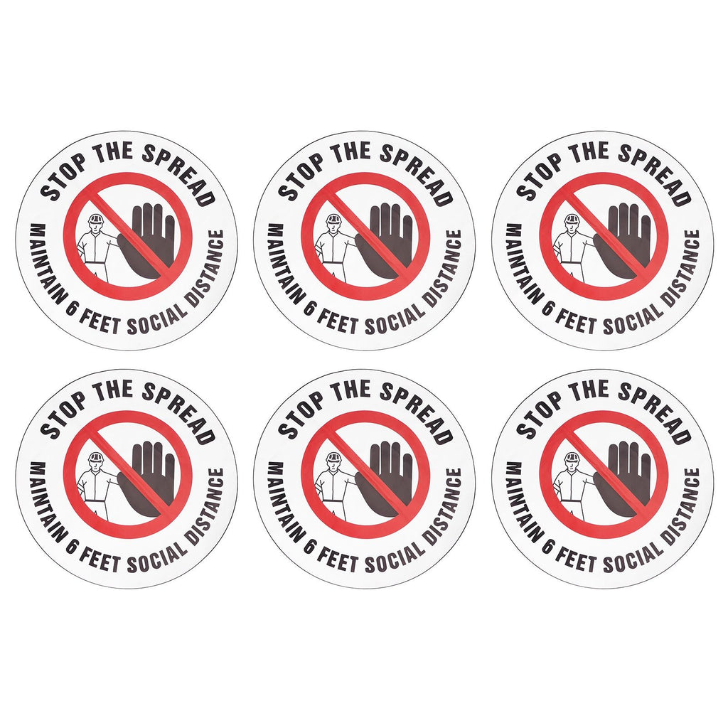 2 Sets Social Distancing Sign Keep Distance Wall Sticker for Home Supermarket Public Place