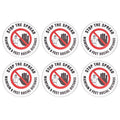 2 Sets Social Distancing Sign Keep Distance Wall Sticker for Home Supermarket Public Place