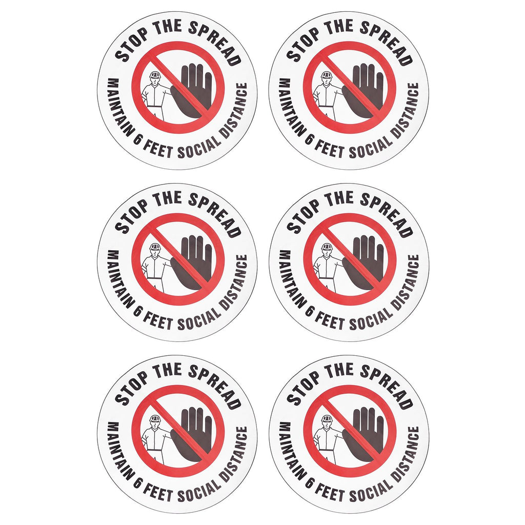 2 Sets Social Distancing Sign Keep Distance Wall Sticker for Home Supermarket Public Place