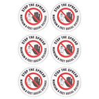2 Sets Social Distancing Sign Keep Distance Wall Sticker for Home Supermarket Public Place
