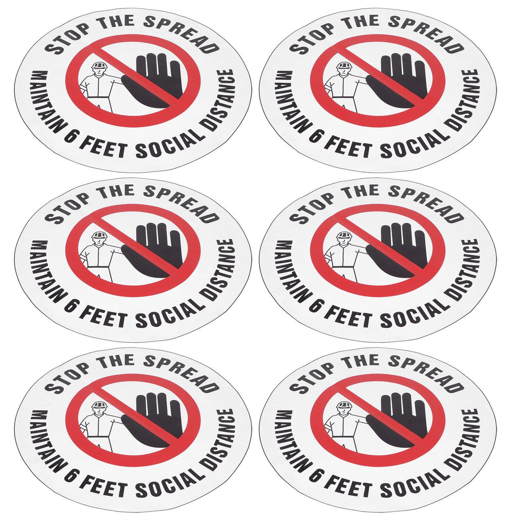 2 Sets Social Distancing Sign Keep Distance Wall Sticker for Home Supermarket Public Place