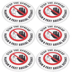 2 Sets Social Distancing Sign Keep Distance Wall Sticker for Home Supermarket Public Place
