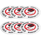 2 Sets Social Distancing Sign Keep Distance Wall Sticker for Home Supermarket Public Place