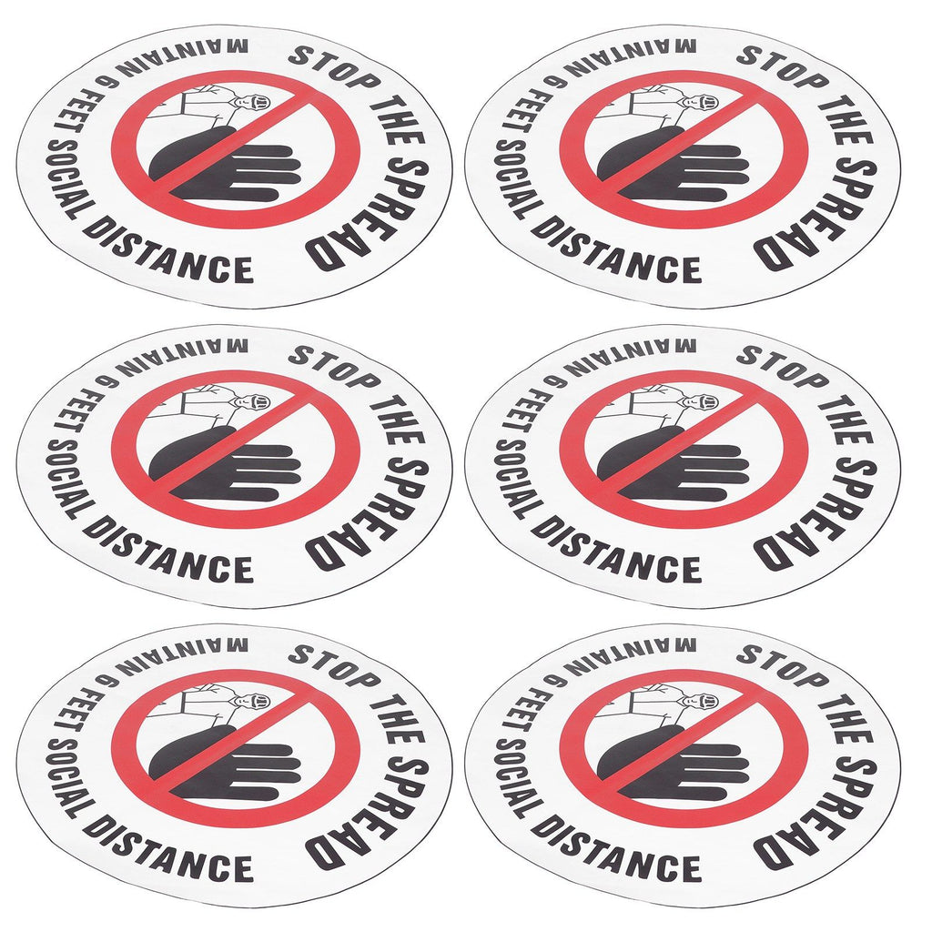 2 Sets Social Distancing Sign Keep Distance Wall Sticker for Home Supermarket Public Place