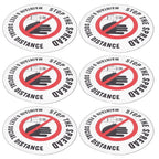 2 Sets Social Distancing Sign Keep Distance Wall Sticker for Home Supermarket Public Place