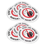 2 Sets Social Distancing Sign Keep Distance Wall Sticker for Home Supermarket Public Place