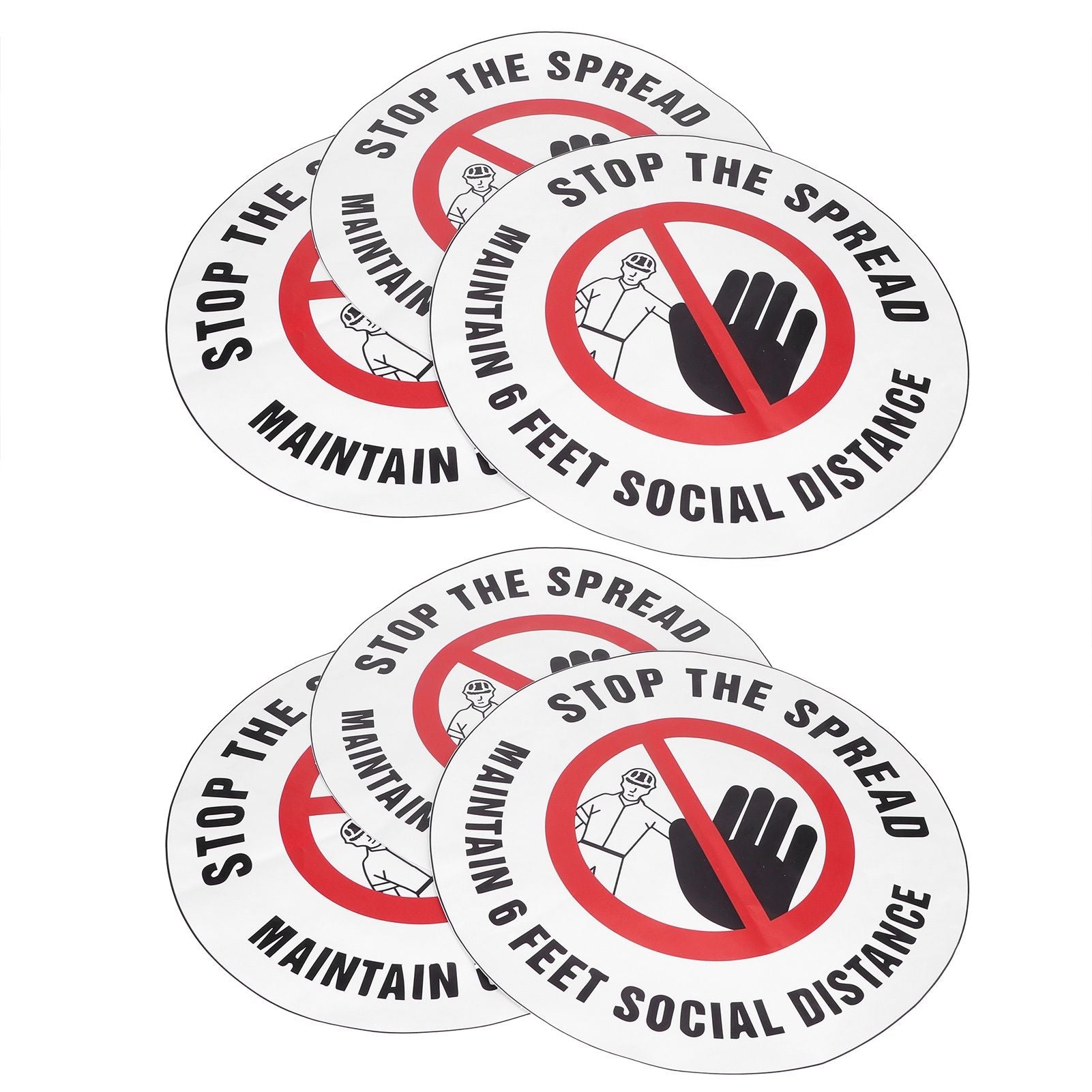 2 Sets Social Distancing Sign Keep Distance Wall Sticker for Home Supermarket Public Place
