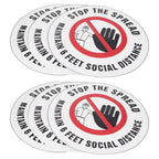 2 Sets Social Distancing Sign Keep Distance Wall Sticker for Home Supermarket Public Place