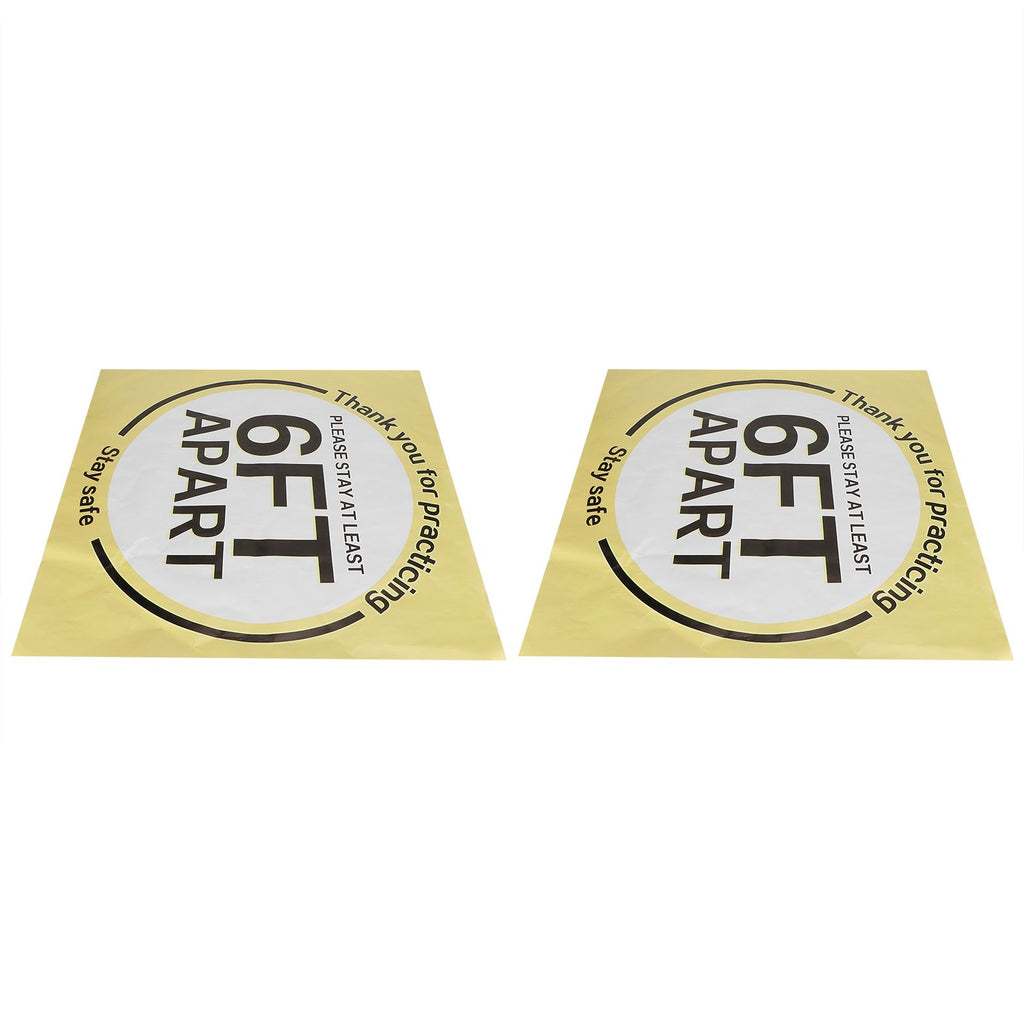 2 Sets Social Distancing Floor Decals Distancing Warning Sign Sticker for Crowd Control Guidance