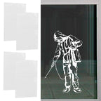 4 Sets Warning Stickers Indoor Outdoor Wall Window Glass Slogans English Signs 60x36.5cm