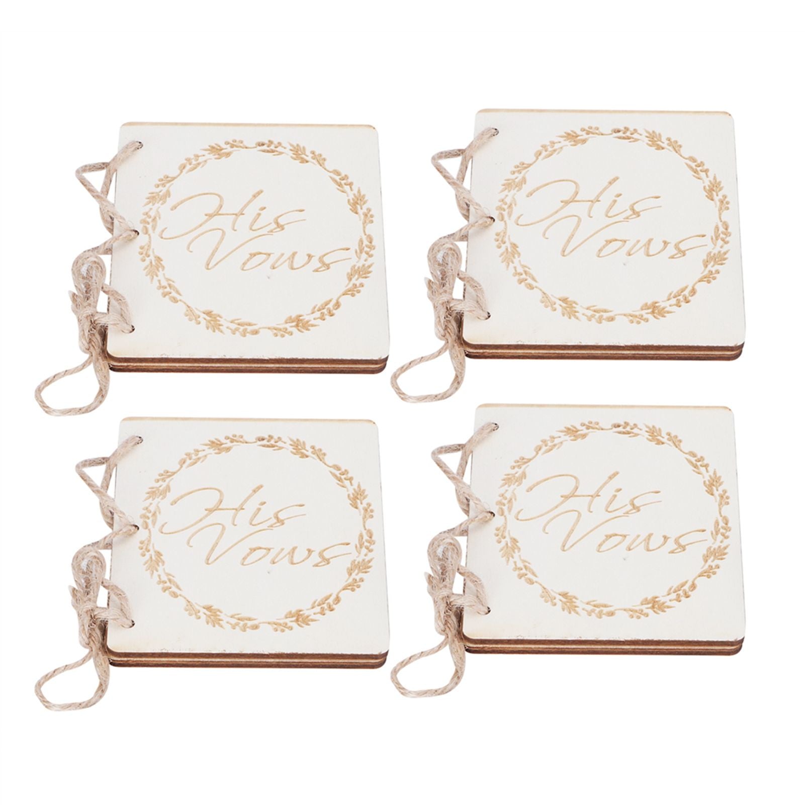 2 Sets Wedding Vow Books Exquisite Gift Card Declaration Booklets Props SuppliesStyle 1