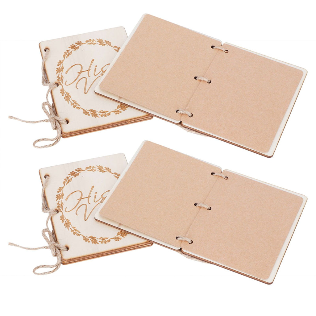 2 Sets Wedding Vow Books Exquisite Gift Card Declaration Booklets Props SuppliesStyle 1