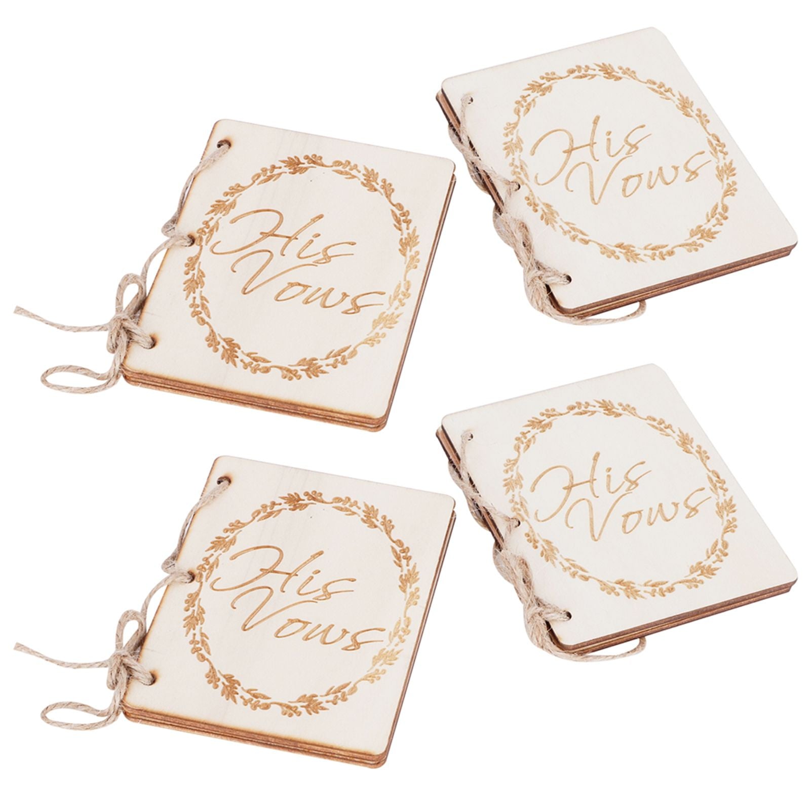 2 Sets Wedding Vow Books Exquisite Gift Card Declaration Booklets Props SuppliesStyle 1