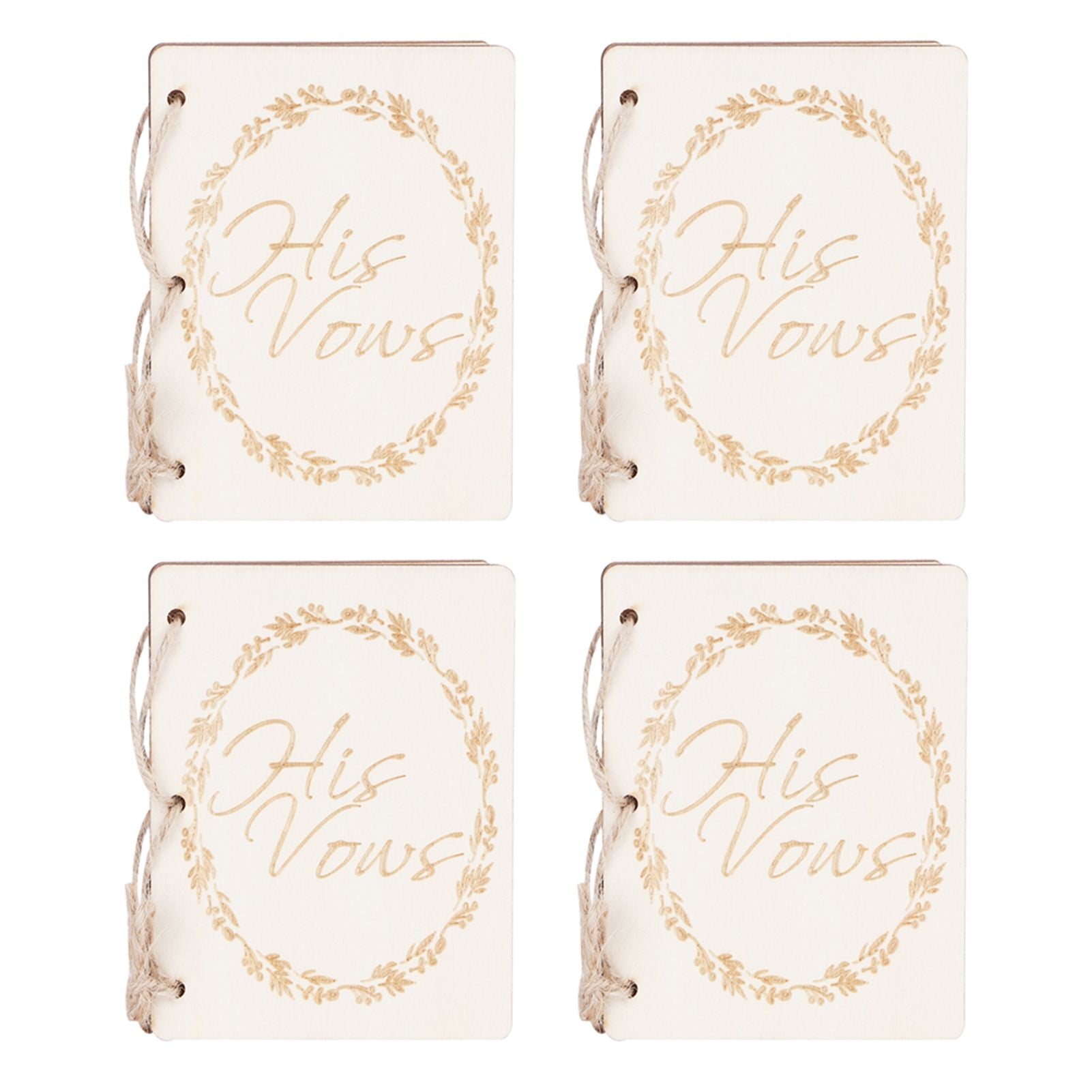 2 Sets Wedding Vow Books Exquisite Gift Card Declaration Booklets Props SuppliesStyle 1