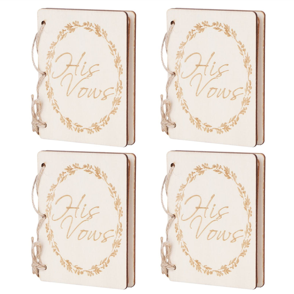 2 Sets Wedding Vow Books Exquisite Gift Card Declaration Booklets Props SuppliesStyle 1