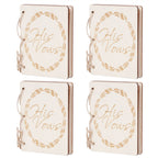 2 Sets Wedding Vow Books Exquisite Gift Card Declaration Booklets Props SuppliesStyle 1